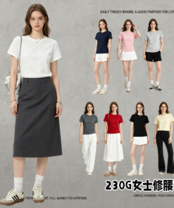 French Crewneck Crop Top Slim Fit Y2K Short Sleeve T-Shirt Women