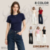 Crewneck Crop Top Slim Fit Y2K Short Sleeve T-Shirt Women