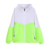 Casual Color-Block Windbreaker Coat for Spring/Autumn, Collarless Zipper Jacket with LOGO Print - Model: 661329751801