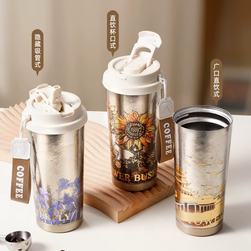 Titanium Travel Mug for Car Coffee and Cold Drinks, Leak-Proof - Model: 1011157906454 - 图片 2