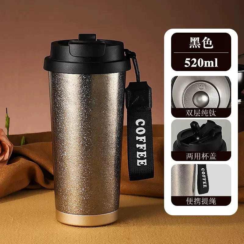 Titanium Travel Mug for Car Coffee and Cold Drinks, Leak-Proof - Model: 1011157906454 - 图片 7