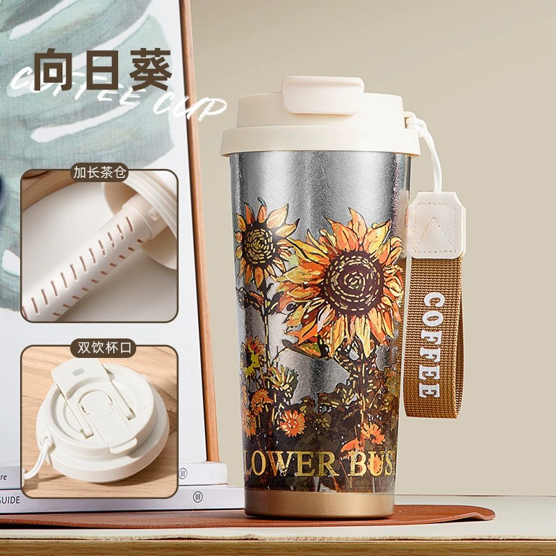 Titanium Travel Mug for Car Coffee and Cold Drinks, Leak-Proof - Model: 1011157906454 - 图片 8