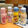 Cartoon Stainless Steel Thermos for School Travel with Straw - Model: 994411584768