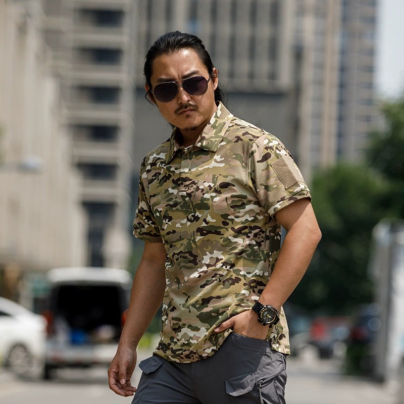 Tactical T-Shirt for Military Fan Sports Casual Camouflage Short Sleeve - Model: 646444891615 - 图片 9