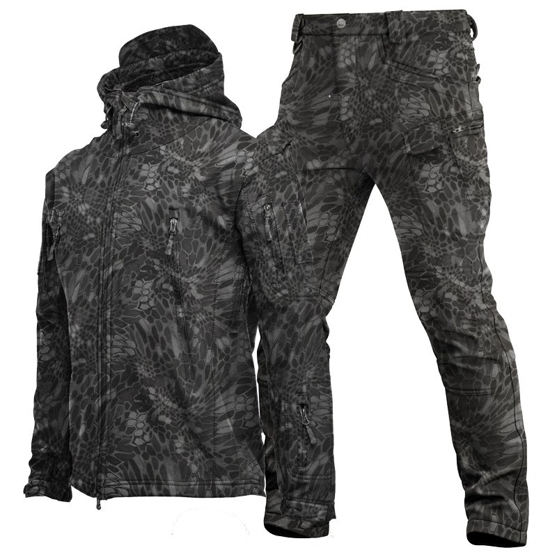 Outdoor Thermal Camouflage Suit for Cold Weather Hunting, with Fleece Lining - Model: 737396060825 - 图片 3