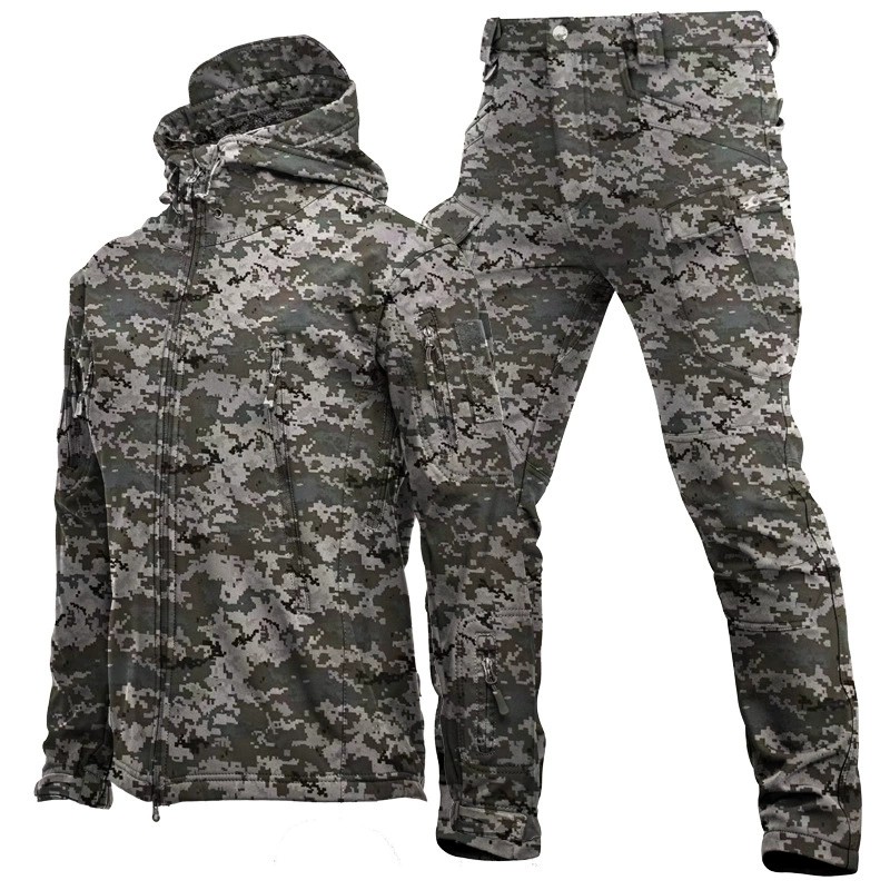 Outdoor Thermal Camouflage Suit for Cold Weather Hunting, with Fleece Lining - Model: 737396060825 - 图片 5