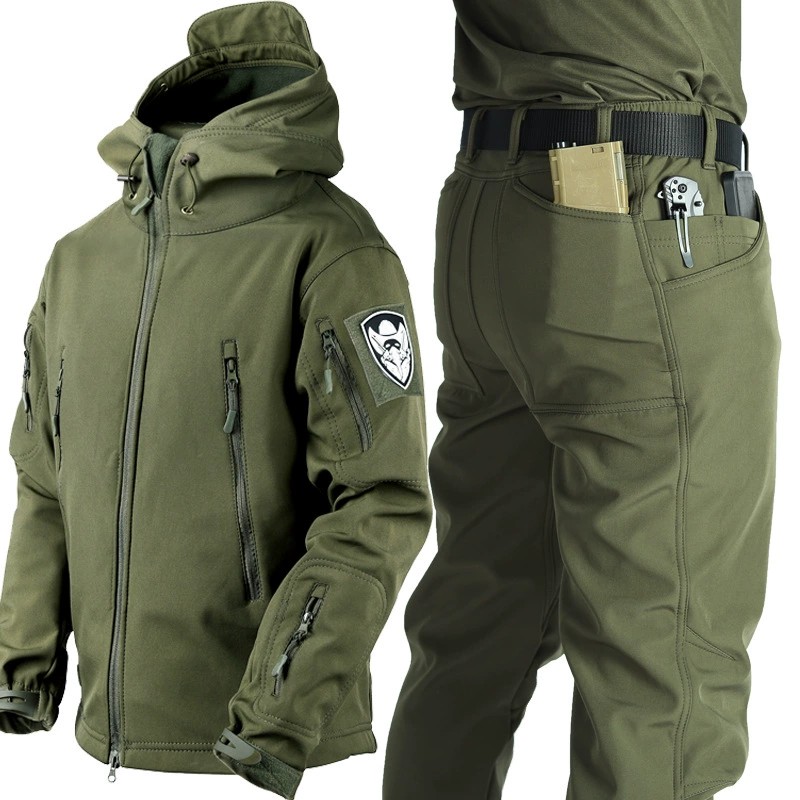 Tactical Waterproof Jacket for Mountaineering with Fleece Lining - Model: 967936222347 - 图片 4