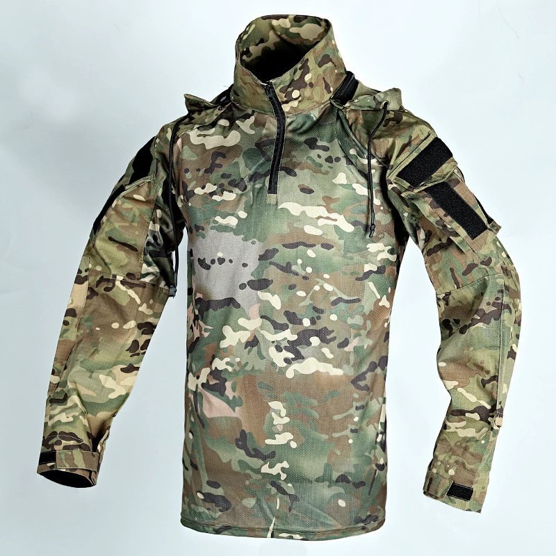 Outdoor Camo Shirt for Hiking and Tactical Use, Breathable - Model: 803540026542 - 图片 10