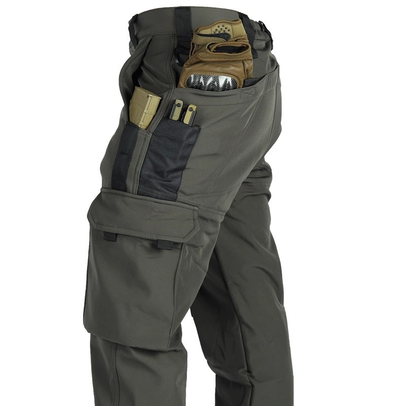 Outdoor Softshell Pants for Hiking with Waterproof Cargo Pockets - Model: 956048194929 - 图片 2