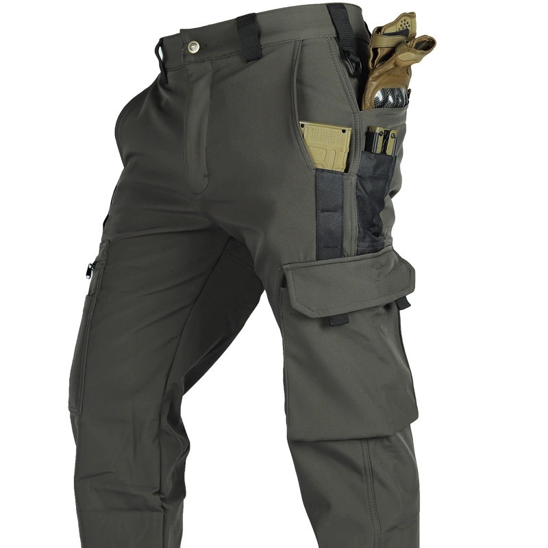 Outdoor Softshell Pants for Hiking with Waterproof Cargo Pockets - Model: 956048194929 - 图片 4