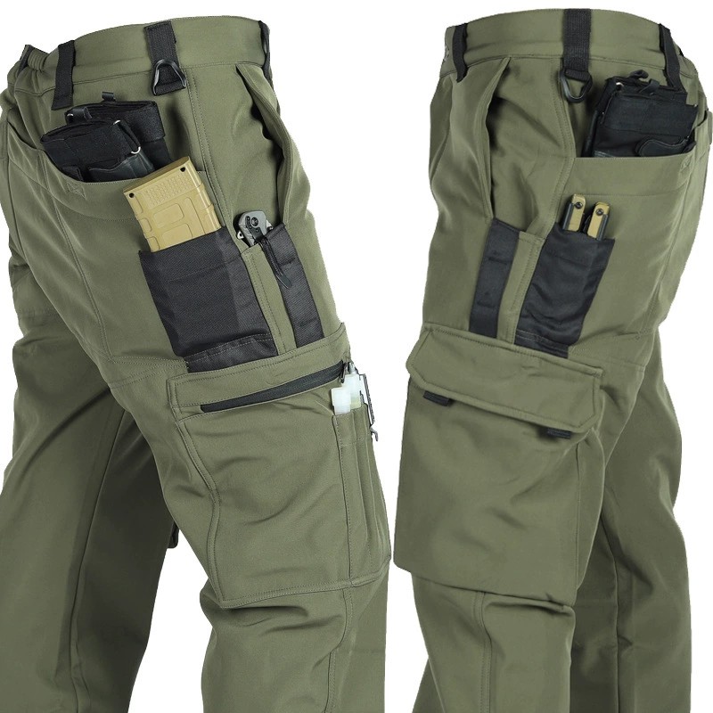 Outdoor Softshell Pants for Hiking with Waterproof Cargo Pockets - Model: 956048194929 - 图片 5