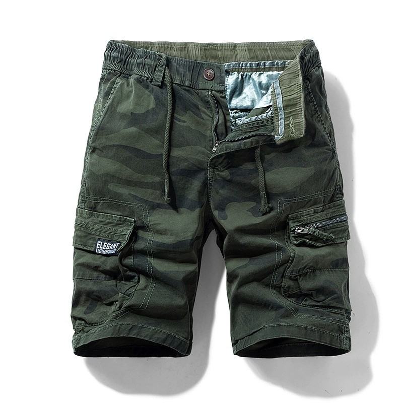 Camouflage Cargo Shorts for Outdoor Hiking with Stretch Fabric - Model: 721703686157 - 图片 3