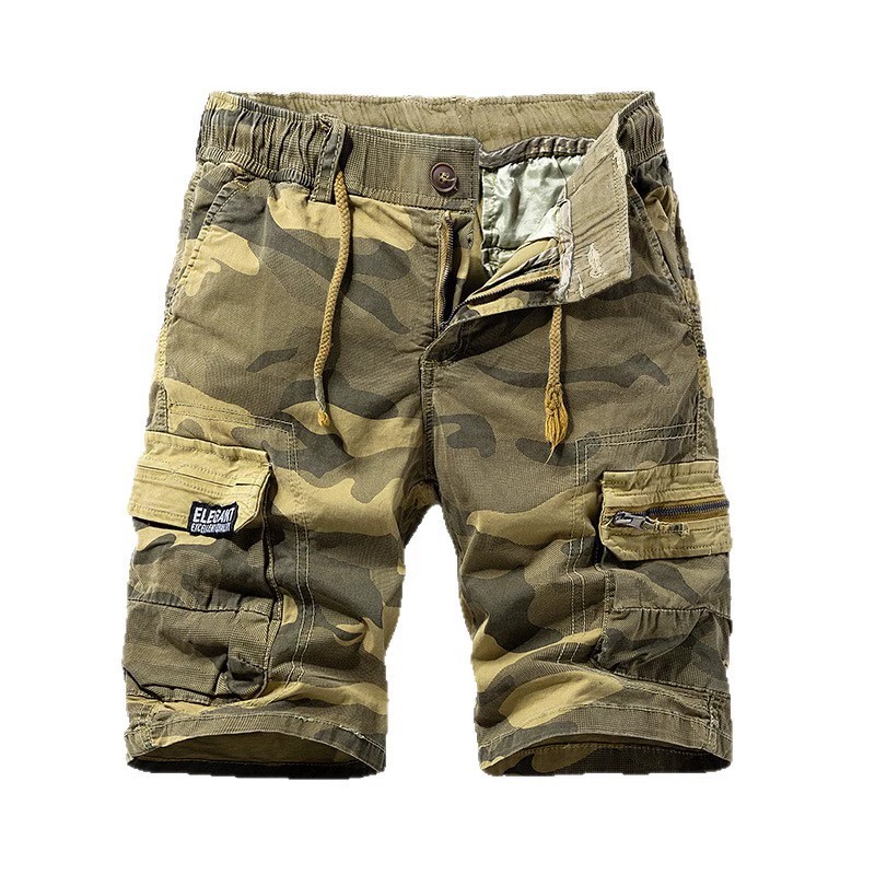 Camouflage Cargo Shorts for Outdoor Hiking with Stretch Fabric - Model: 721703686157 - 图片 5