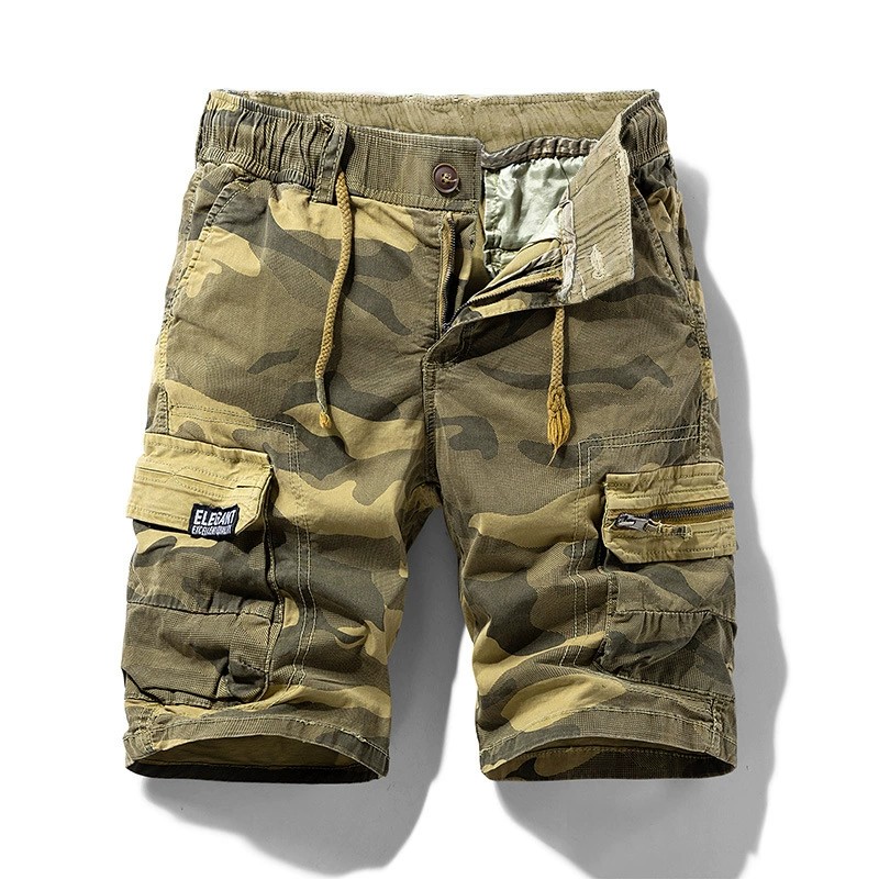 Camouflage Cargo Shorts for Outdoor Hiking with Stretch Fabric - Model: 721703686157 - 图片 6