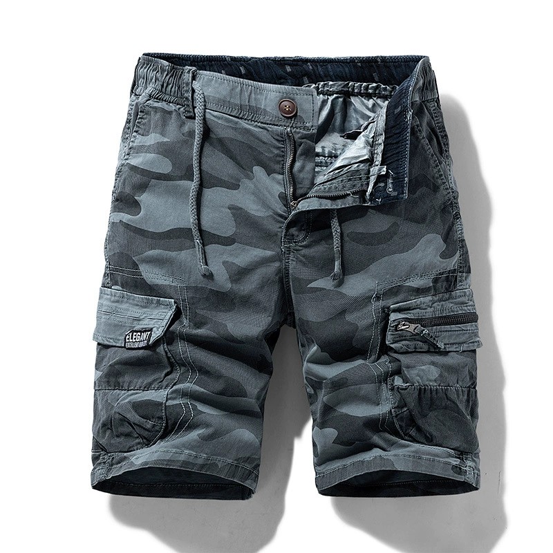 Camouflage Cargo Shorts for Outdoor Hiking with Stretch Fabric - Model: 721703686157 - 图片 7