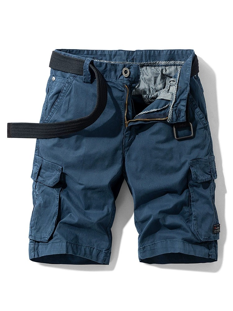 Men's Multi-Pocket Cargo Shorts for Travel and Outdoor Work - Model: 718588350363