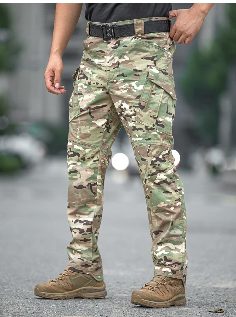 Outdoor Training Pants for Men with 9 Pockets, Camouflage Tactical Workwear - Model: 1010978380416 - 图片 3