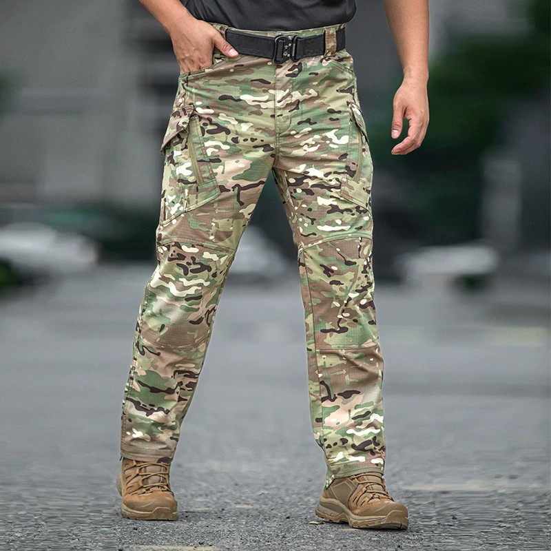 Outdoor Training Pants for Men with 9 Pockets, Camouflage Tactical Workwear - Model: 1010978380416 - 图片 6