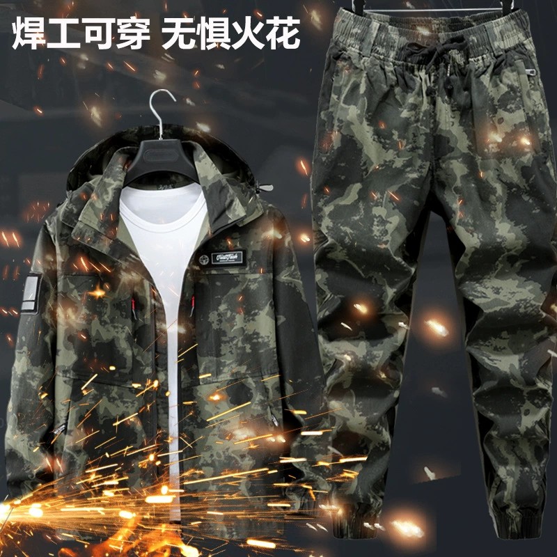 Outdoor Welding Jacket with Anti-Static Fabric for Labor Protection - Model: 926245537314