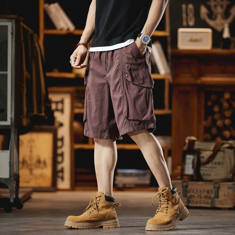 Men's Casual Retro Shorts for Summer Work and Outdoor - Model: 797132237762 - 图片 6