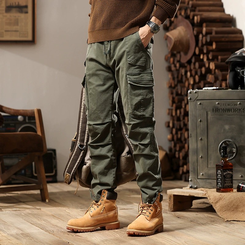 Cargo Pants for Streetwear with Multi-Pocket Utility - Model: 740316387460