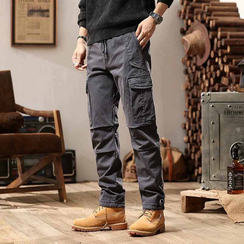 Cargo Pants for Streetwear with Multi-Pocket Utility - Model: 740316387460 - 图片 7
