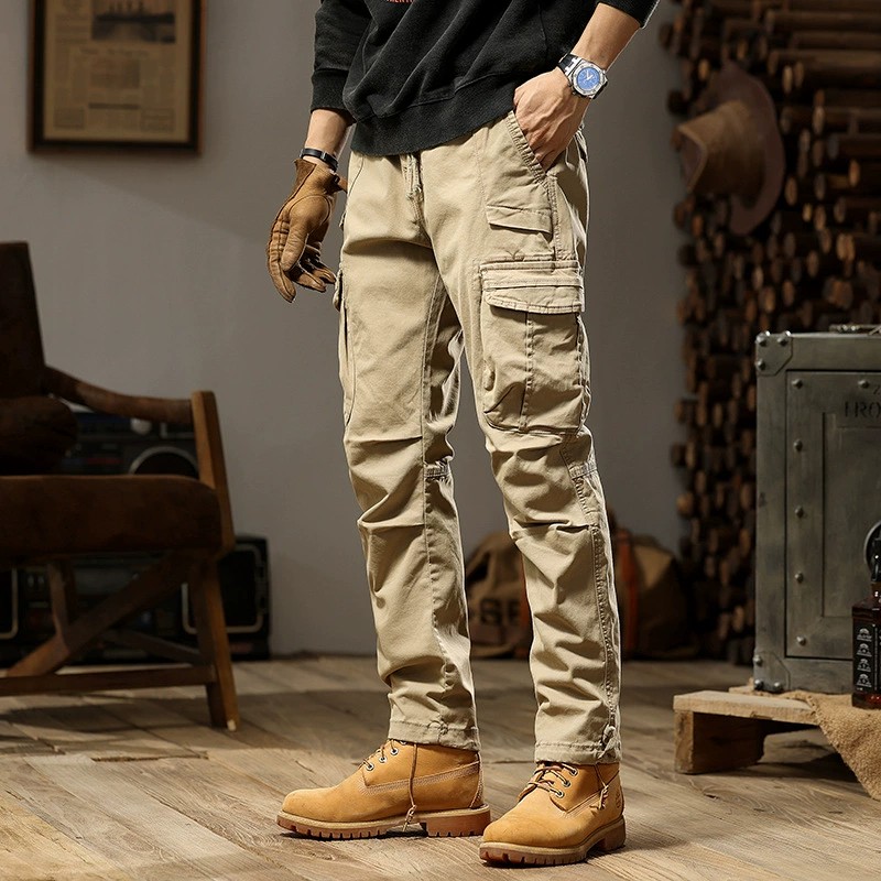 Cargo Pants for Streetwear with Multi-Pocket Utility - Model: 740316387460 - 图片 9
