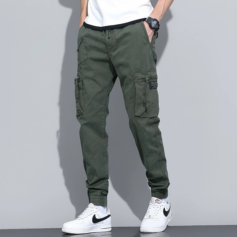 Men's Tapered Cargo Pants for Casual Wear with Multiple Pockets - Model: 642513568218 - 图片 3