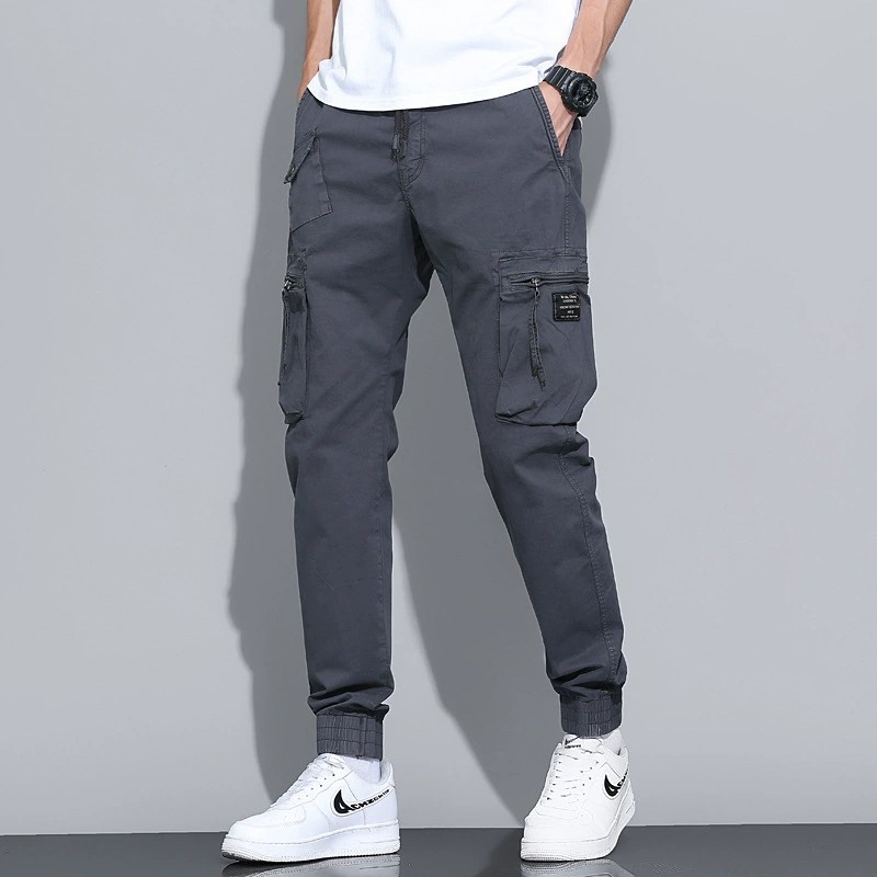 Men's Tapered Cargo Pants for Casual Wear with Multiple Pockets - Model: 642513568218 - 图片 4