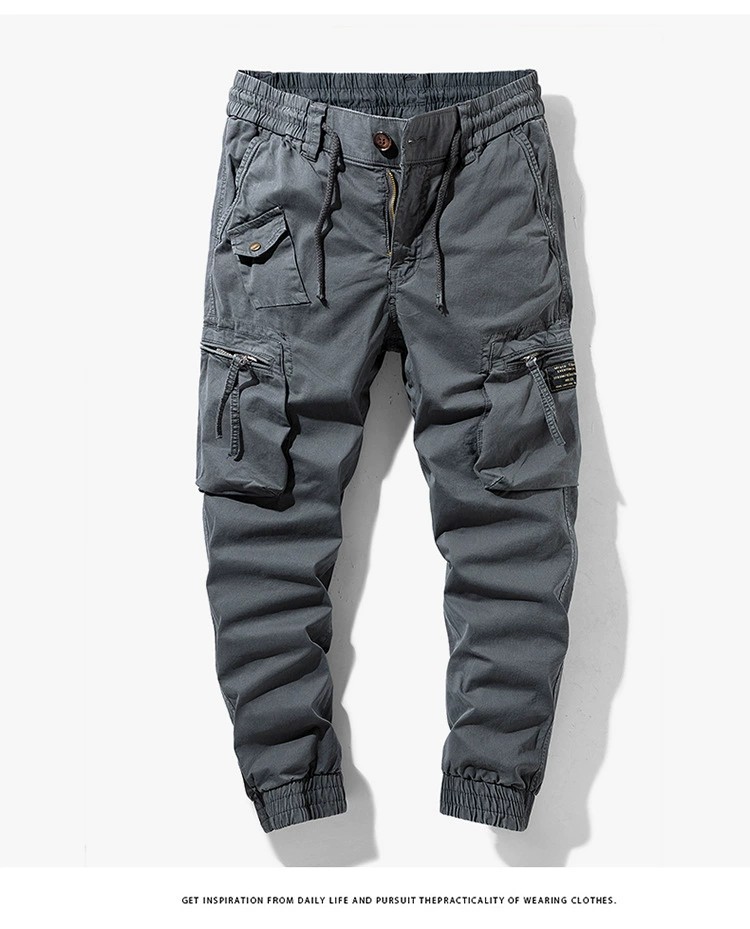 Men's Tapered Cargo Pants for Casual Wear with Multiple Pockets - Model: 642513568218 - 图片 7