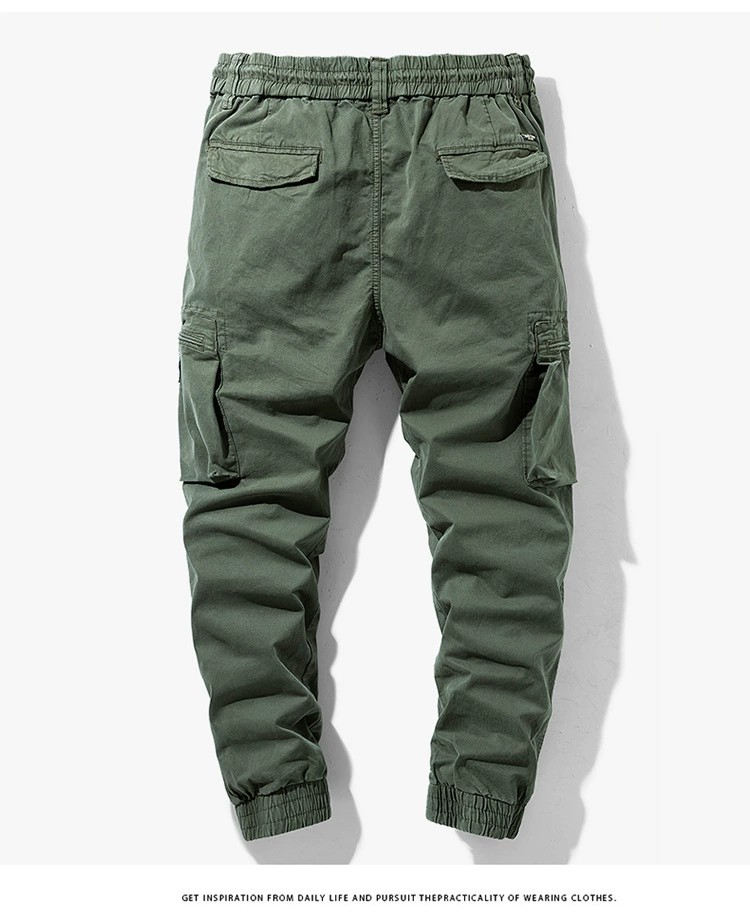 Men's Tapered Cargo Pants for Casual Wear with Multiple Pockets - Model: 642513568218 - 图片 8