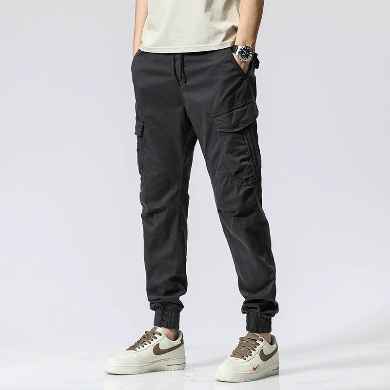 Men's Cargo Pants for Summer Streetwear with Drawstring - Model: 672411936645 - 图片 2