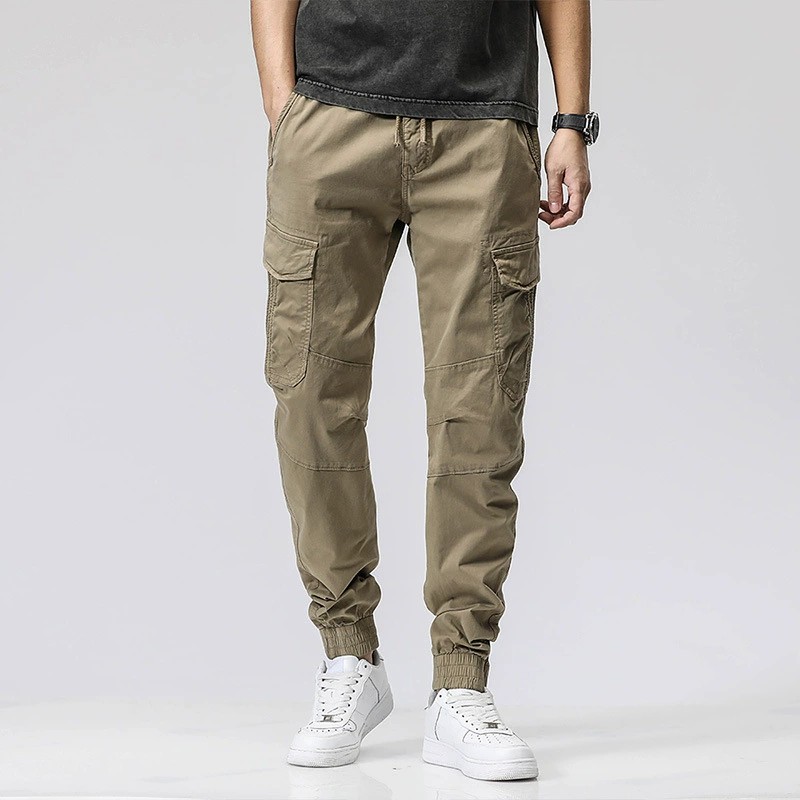 Men's Cargo Pants for Summer Streetwear with Drawstring - Model: 672411936645 - 图片 3