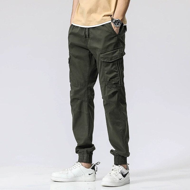 Men's Cargo Pants for Summer Streetwear with Drawstring - Model: 672411936645 - 图片 4