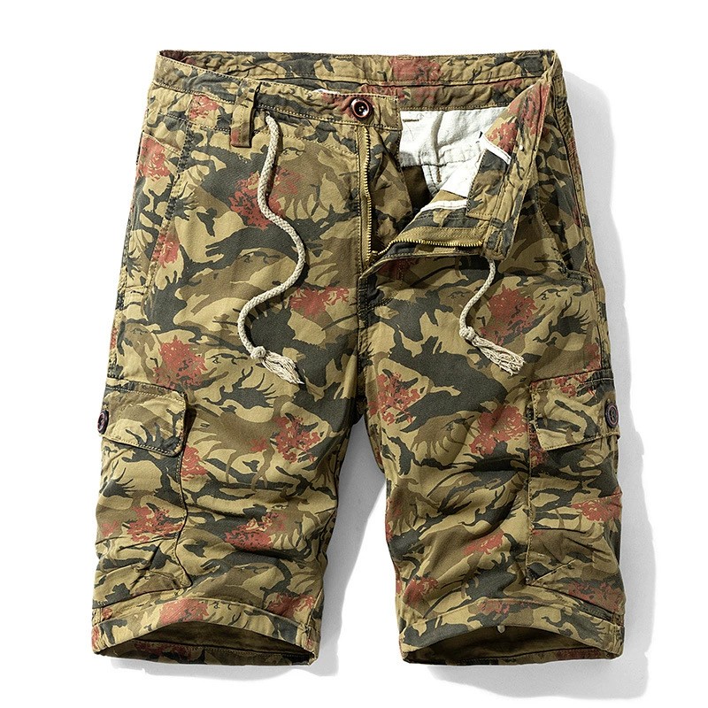 Men's Camouflage Cargo Shorts for Summer Outdoor Hiking - Model: 638848768302