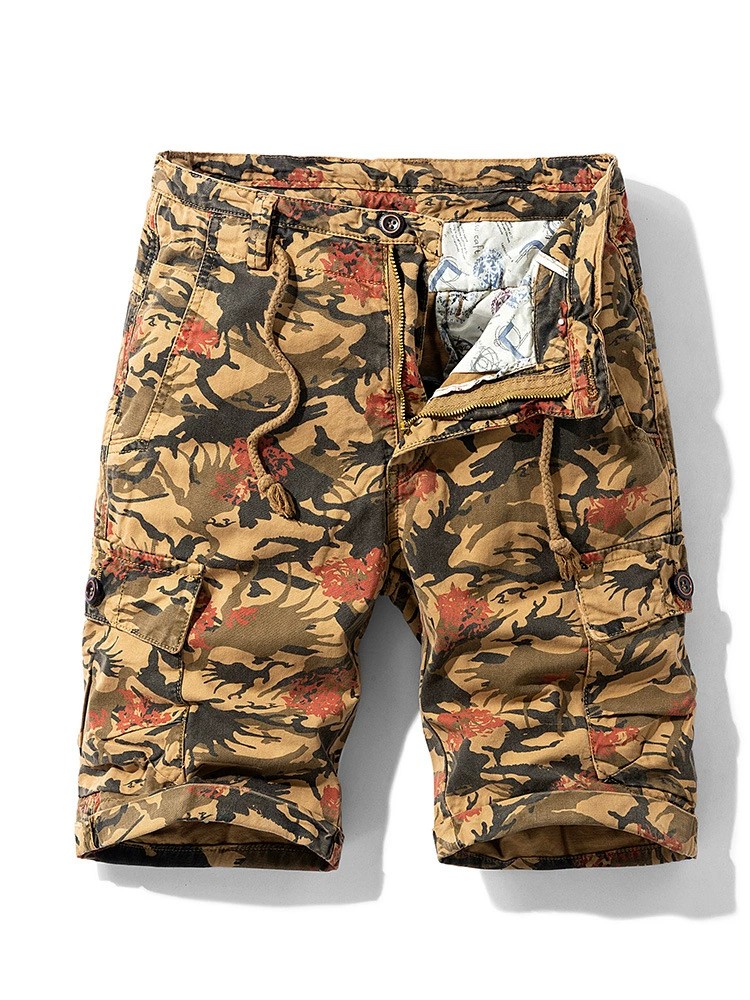 Men's Camouflage Cargo Shorts for Summer Outdoor Hiking - Model: 638848768302 - 图片 6