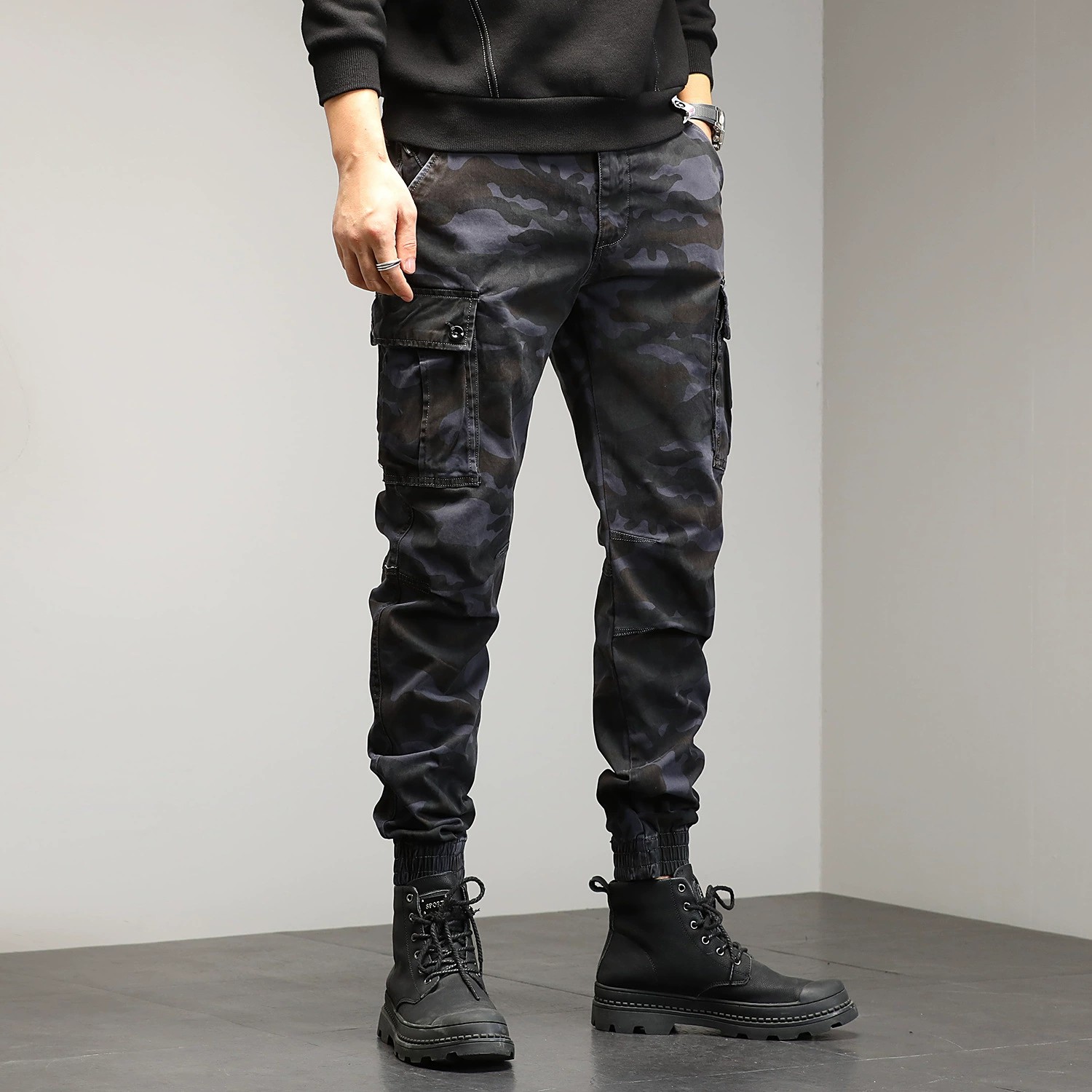 Camouflage Cargo Pants for Men with Multi-Pocket Streetwear Style - Model: 653662153396 - 图片 4
