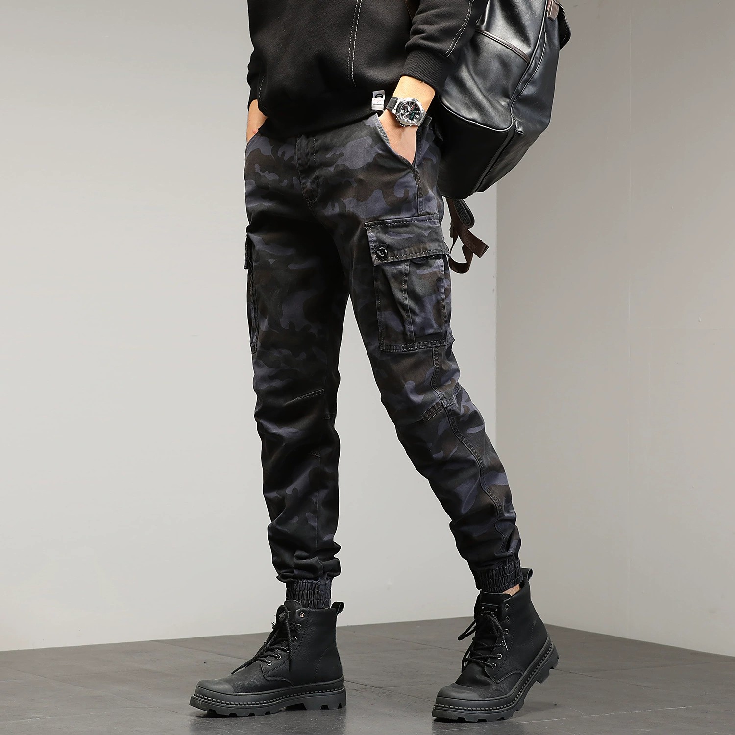 Camouflage Cargo Pants for Men with Multi-Pocket Streetwear Style - Model: 653662153396 - 图片 8