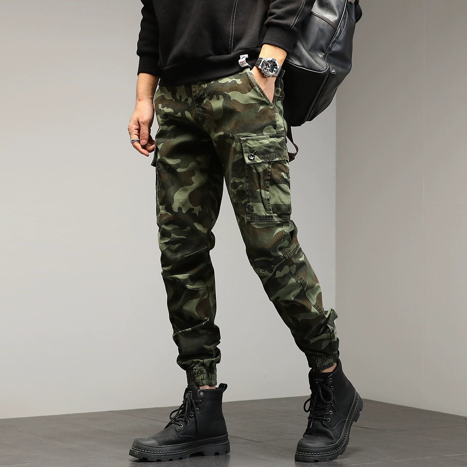 Camouflage Cargo Pants for Men with Multi-Pocket Streetwear Style - Model: 653662153396 - 图片 9