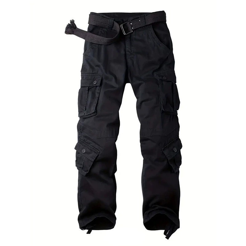 Men's Cargo Pants for Outdoor Sports, Multi-Pocket, Loose Fit, Straight-Leg - Model: 980587897122 - 图片 2