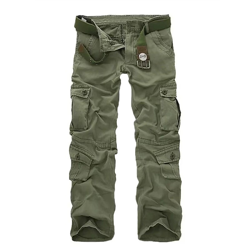 Men's Cargo Pants for Outdoor Sports, Multi-Pocket, Loose Fit, Straight-Leg - Model: 980587897122 - 图片 4