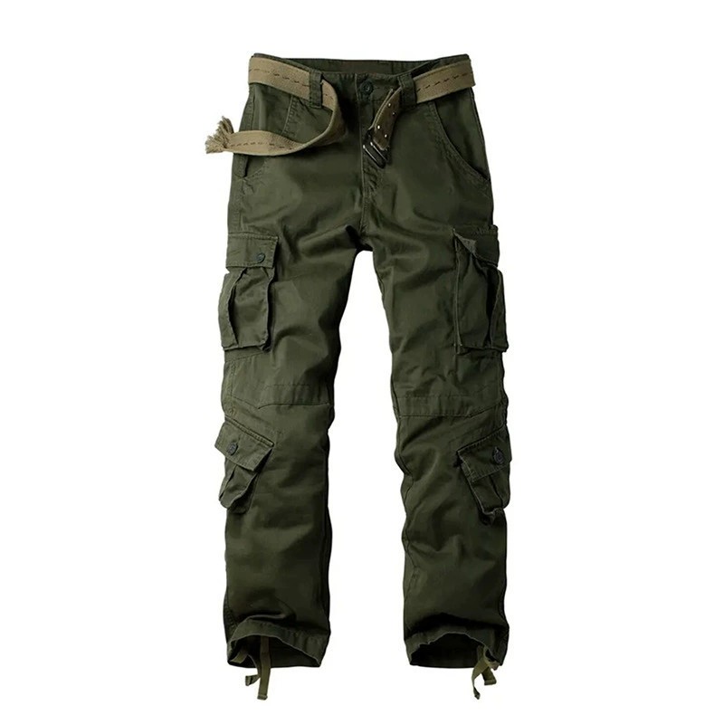 Men's Cargo Pants for Outdoor Sports, Multi-Pocket, Loose Fit, Straight-Leg - Model: 980587897122 - 图片 5