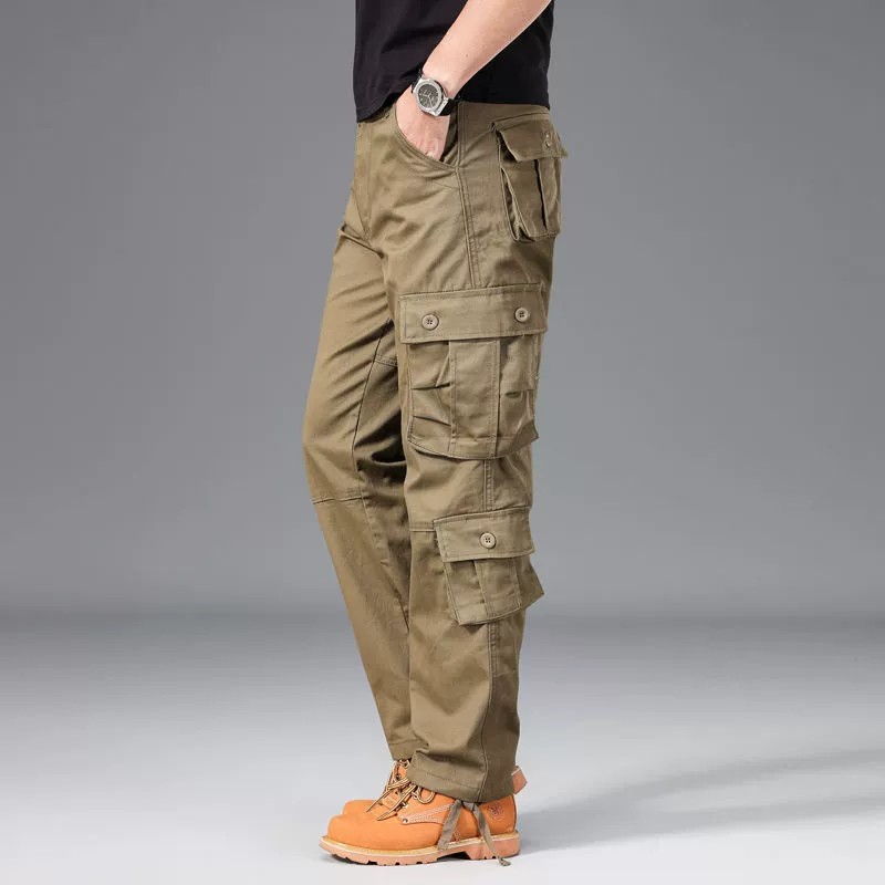 Men's Cargo Pants for Outdoor Sports, Multi-Pocket, Loose Fit, Straight-Leg - Model: 980587897122 - 图片 7