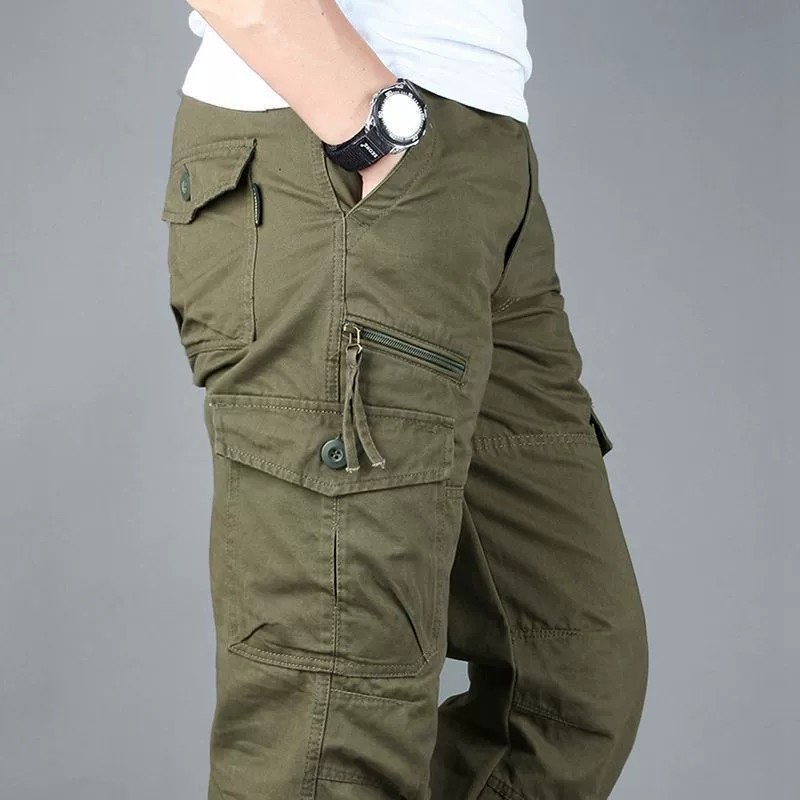Men's Hiking Cargo Pants with 6 Pockets for Outdoor Work - Model: 778105053370