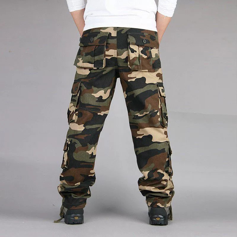 Men's Cargo Pants for Work with Multi-Pockets and Camouflage - Model: 773324160615 - 图片 2