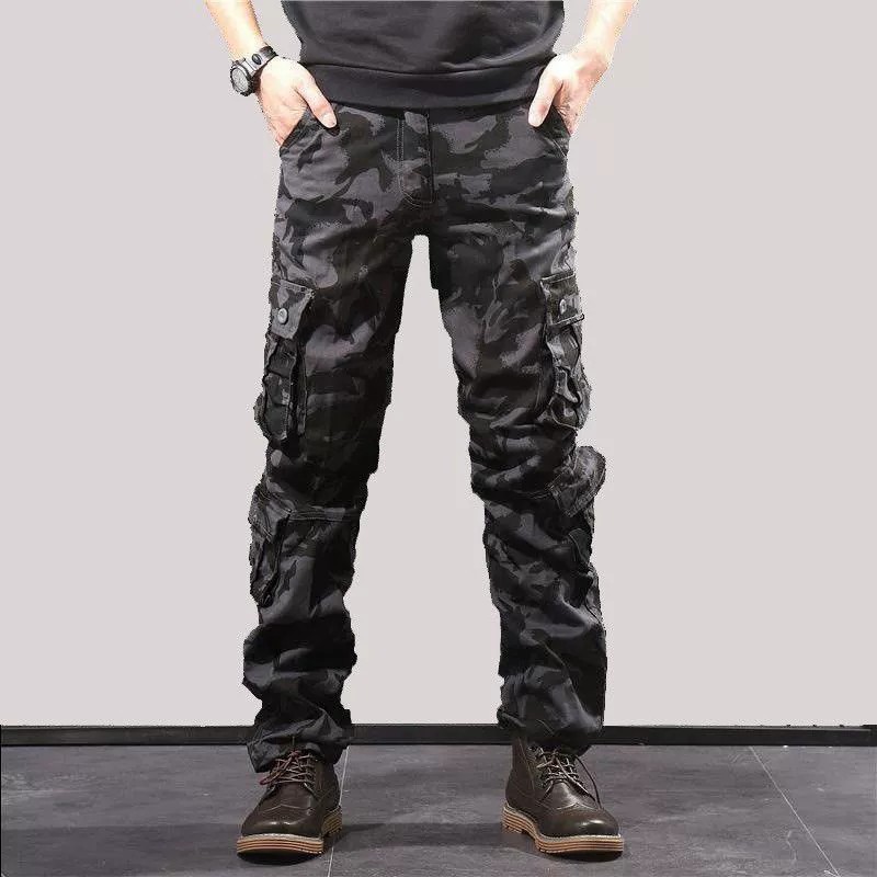 Men's Cargo Pants for Work with Multi-Pockets and Camouflage - Model: 773324160615 - 图片 3