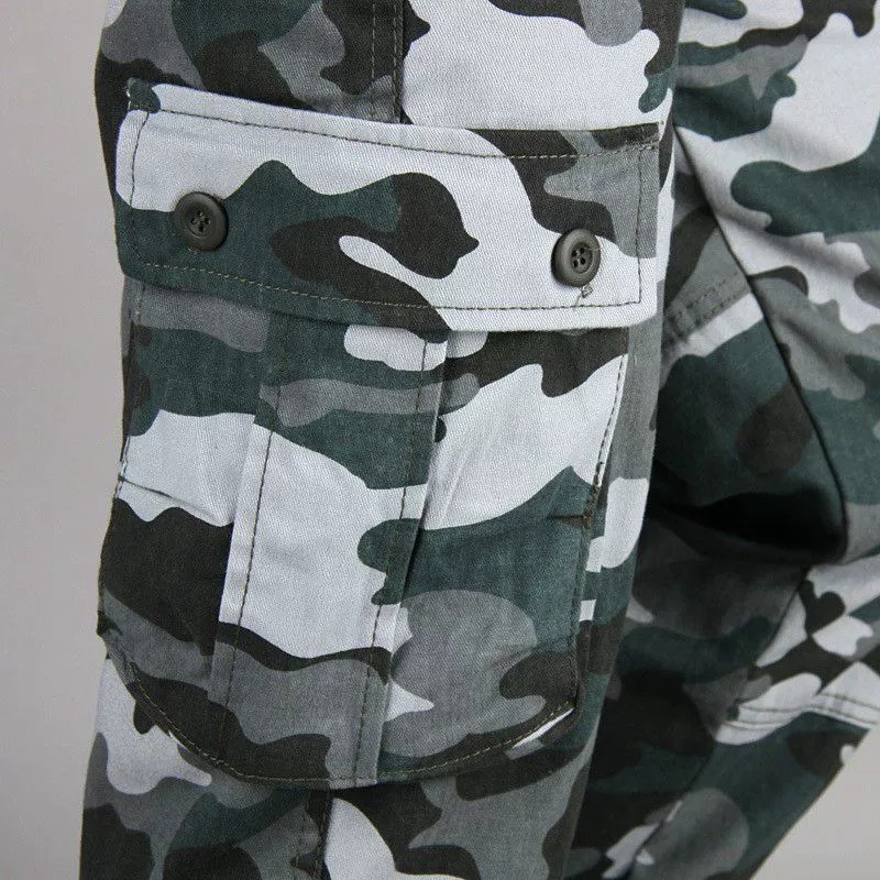 Men's Cargo Pants for Work with Multi-Pockets and Camouflage - Model: 773324160615 - 图片 4