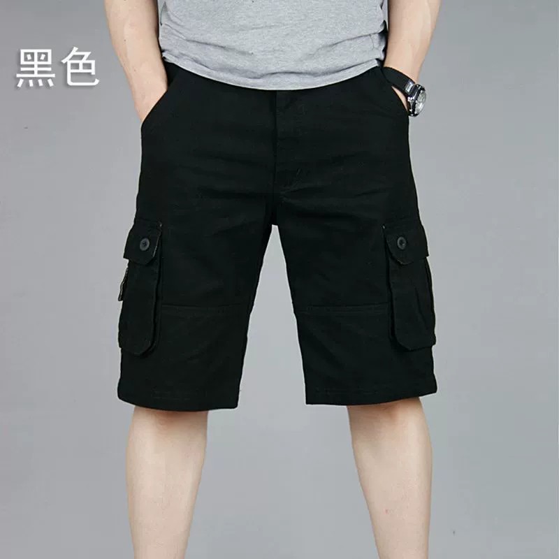 Men's Casual Five-Point Cotton Shorts for Summer, Multi-Pocket Straight-Leg - Model: 774447293091 - 图片 4