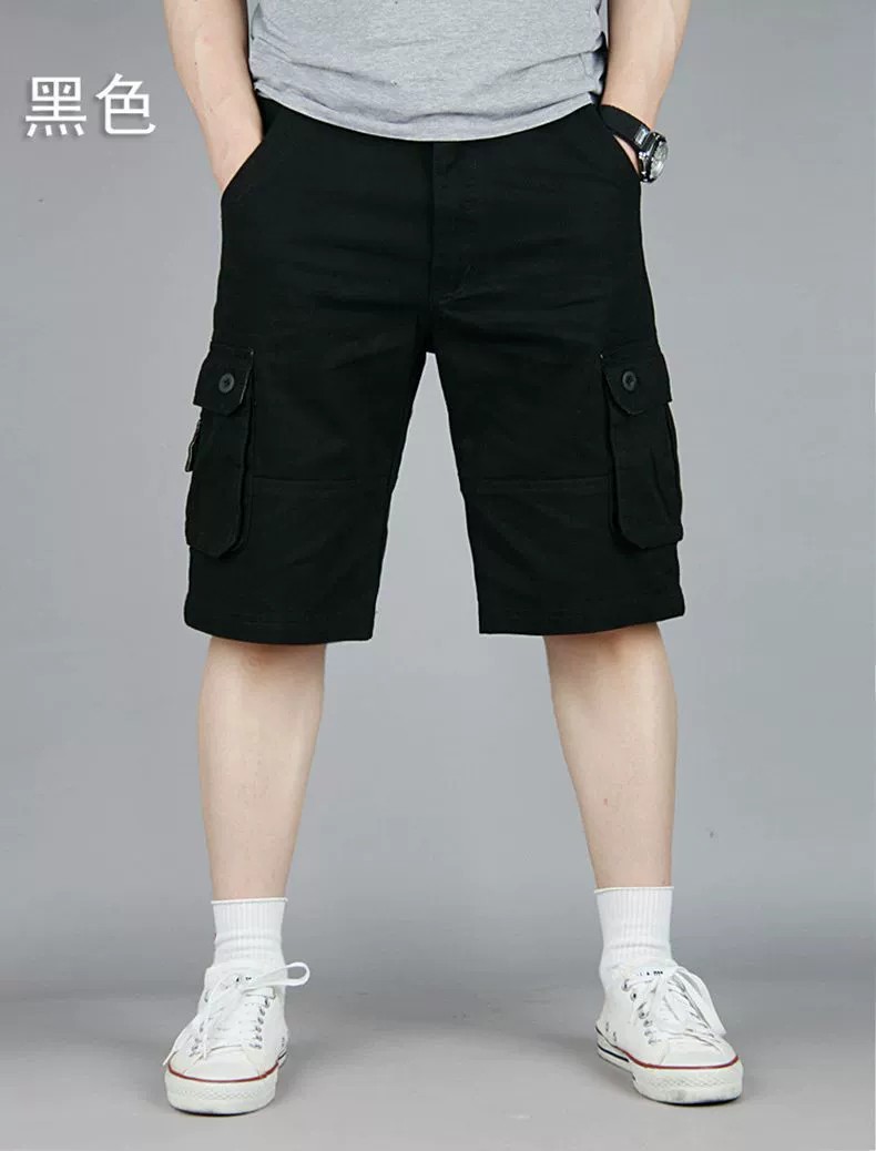 Men's Casual Five-Point Cotton Shorts for Summer, Multi-Pocket Straight-Leg - Model: 774447293091 - 图片 7