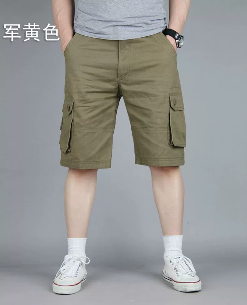 Men's Casual Five-Point Cotton Shorts for Summer, Multi-Pocket Straight-Leg - Model: 774447293091 - 图片 10